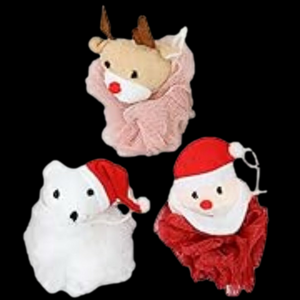 NEW ~ Kid's Christmas Bath Character Loofahs